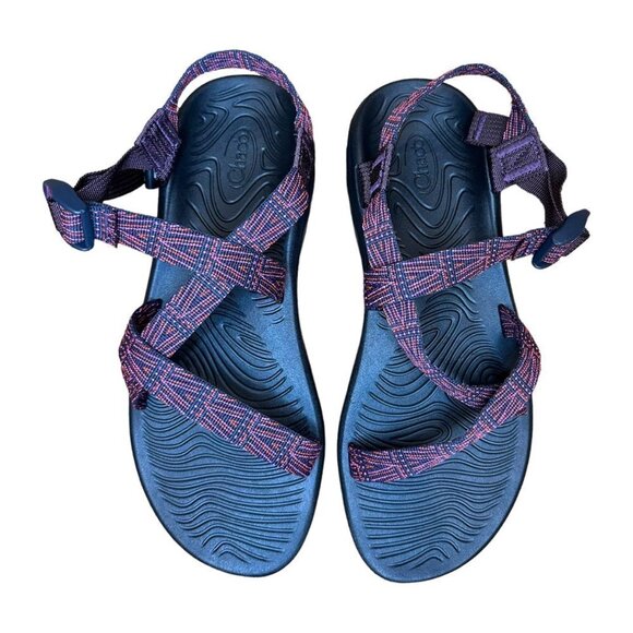 Chaco Zvolv Sandals 12 Wayway Navy Strappy Women's JCH108042 - Picture 2 of 8